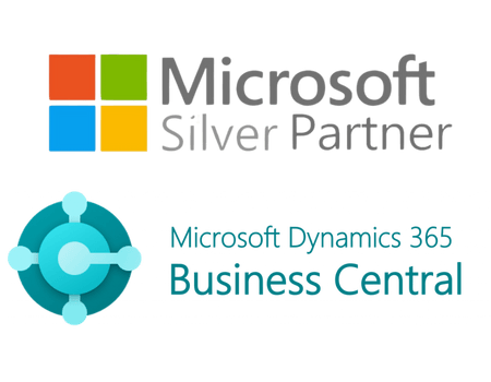 Logotipo de Microsoft Silver Partner y Microsoft 365 Business Central